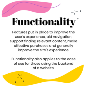 Graphic representing Functionality